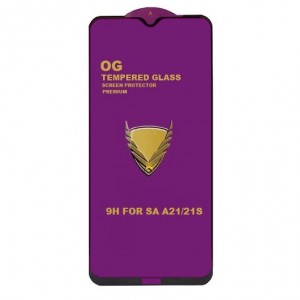 Стекло защитное  для XIAOMI Redmi Note 8,  глянцевое, полный клей, цвет: чёрный, в техпаке