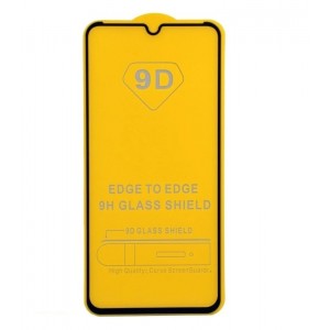 Стекло защитное  для Realme C15, C3, 6i, 5 Full Screen, 0.33 мм, 9D, цвет: чёрный, в техпаке