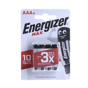Батарейка AAA Energizer LR03-4BL MAX, 1.5В, (4/48)
