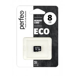 Карта памяти microSDHC 8Gb Perfeo, economy series, Class10, без адаптера