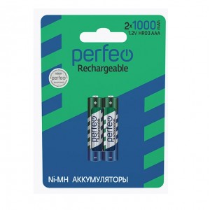 Аккумулятор Perfeo AAA1000mAh/2BL