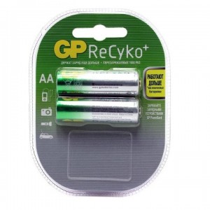 Аккумулятор AA GP, R06-2BL, 2100mAh, Recyko, (2/20/160)