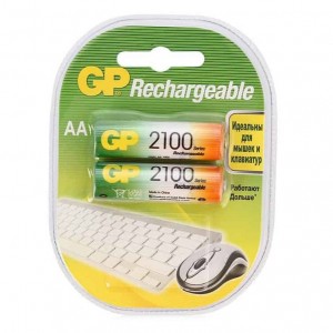 Аккумулятор AA GP, R06-2BL, 2100mAh, в пластиковой упаковке, (2/20/200)