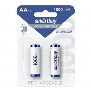 Аккумулятор NiMh Smartbuy AA/2BL 1000 mAh (24/240) (SBBR-2A02BL1000)