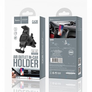 Держатель автомобильный HOCO, CA38, Platinum sharp, для смартфона, чёрный