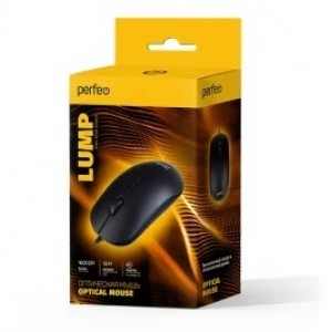 Perfeo мышь оптическая, "LUMP", 3 кн, DPI 1000, USB, чёрн.