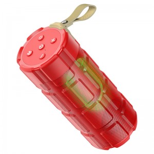 Колонка портативная HOCO, HC7, Pleasant, пластик, Bluetooth, FM, TF, AUX, TWS, цвет: красный