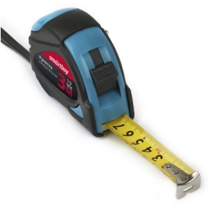 Рулетка измерительная, 3мх19мм, прорезиненный корпус, 2 фиксатора,  усиленный зацеп, Smartbuy Tools/96