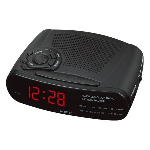 VST 906-1 Красные часы настольные + радио