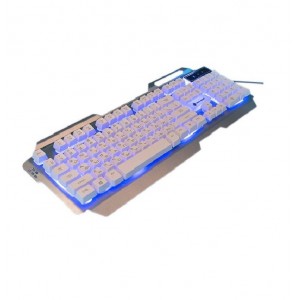 Клавиатура KGK-25U SILVER Dialog Gan-Kata - игровая с подсветкой 3 цвета , корпус металл, USB, сереб