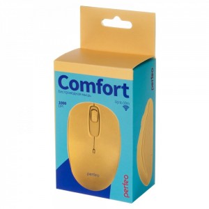 Perfeo мышь беспров., оптич. "COMFORT", 3 кн, DPI 1000, USB, "персик."