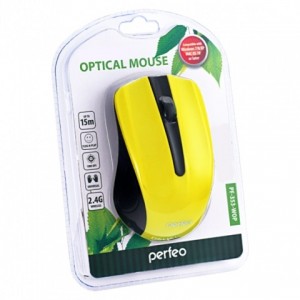 Perfeo мышь оптическая "RAINBOW", 3 кн, USB, чёрн-жёлт