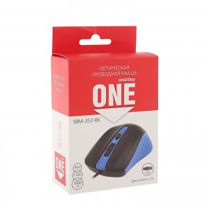 Мышь Smartbuy ONE 352 сине-черная (SBM-352-BK)