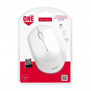 Мышь беспроводная Smartbuy ONE 333AG-W белая (SBM-333AG-W) / 80