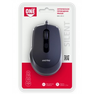 Мышь проводная беззвучная Smartbuy ONE 265-K черная (SBM-265-K)