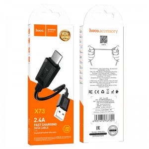 Кабель USB - микро USB Hoco BX73, 1.0м, 2.4A, цвет: чёрный