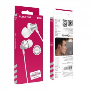 Наушники внутриканальные Borofone BM35 Farsighted Universal Earphones with mic (silver)
