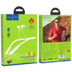 Наушники внутриканальные HOCO ES51, Era, bluetooth 5.0, спортивные, цвет: белый