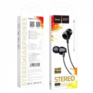 Наушники внутриканальные HOCO M60, Perfect, микрофон, кнопка ответа, чёрный