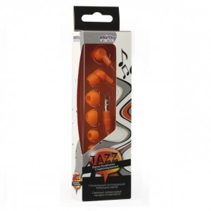 Наушники внутриканальные SmartBuy SBE-730, Jazz musik, 3 пары вставок, цвет: оранжевый