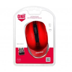 Мышь беспроводная Smartbuy ONE 332 красная (SBM-332AG-R)/60/