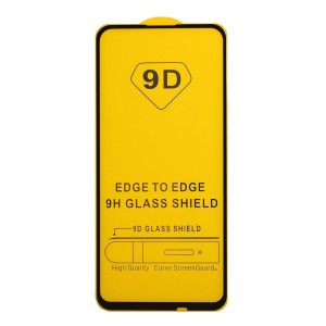 Стекло защитное  для XIAOMI Redmi Note 10/Note 10S/Note 11 (4G)/Note 11S (4G)/Poco M4 Pro (4G)/M5s, глянцевое, полный клей, цвет: чёрный, в те