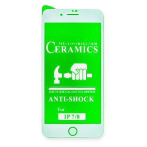 Стекло защитное  для  iPhone 7/8, Ceramic Clear, 0.4 мм,  белый