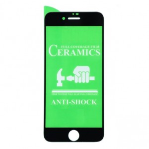 Стекло защитное  для  iPhone 7/8, Ceramic Clear, 0.4 мм, чёрный