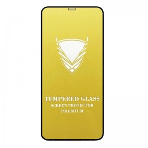 Стекло защитное  для  iPhone X/XS/XI Pro, OG GOLDEN, глянцевое, полный клей, цвет: чёрный, в техпаке