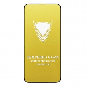 Стекло защитное iPhone 13 mini,  глянцевое, полный клей, цвет: чёрный, в техпаке