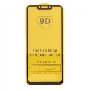 Стекло защитное  для HUAWEI Honor PLAY, Full Screen, 0.33 мм, 5D, цвет: чёрный