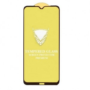 Стекло защитное  для XIAOMI Redmi Mi 10 Lite/10T Lite 5G, глянцевое, полный клей, цвет: чёрный, в техпаке