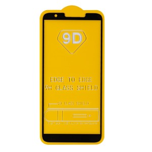 Стекло защитное  для Samsung A01 core/M01 Core, Full Screen, 0.33 мм, 9D, глянцевое, полный клей, чёрный