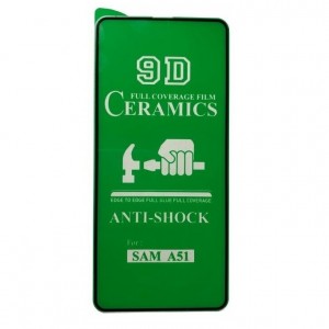 Стекло защитное   для SAMSUNG A71/A81/A91/Note 10 Lite/S10 Lite, Ceramic Clear, чёрный