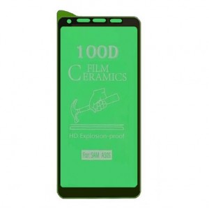 Стекло защитное  для Samsung A9 2018, Ceramic, чёрный, в техпаке