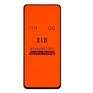 Стекло защитное  для Samsung A72/M52, Full Screen, 0.33 мм, 9D, , цвет: чёрный, в техпаке