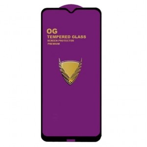 Стекло защитное  для XIAOMI Redmi 8/8A/8A Pro, глянцевое, полный клей, цвет: чёрный, в техпаке