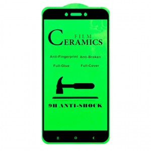 Стекло защитное  для XIAOMI Redmi Go/Redmi 5A, Ceramic Clear, 0.4 мм, чёрный