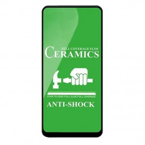 Стекло защитное  для XIAOMI Redmi K30/K30 Pro, Ceramic, чёрный, в техпаке