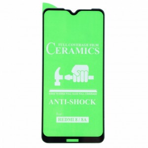 Стекло защитное   для XIAOMI Redmi Note 8T, Ceramic Clear, 0.4 мм, 2.5D, чёрный
