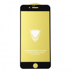 Стекло защитное  для APPLE iPhone 6/6S Plus (5.5),  глянцевое, цвет: чёрный, в техпаке