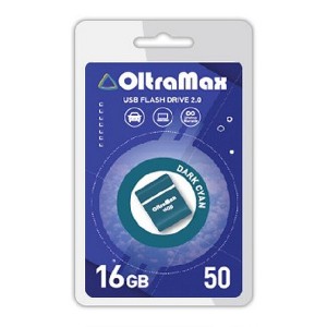 Флеш-накопитель 16Gb OltraMax Drive 50 Mini, USB 2.0, пластик, голубой, тёмный