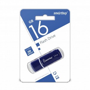Флеш-накопитель 16Gb SmartBuy Crown, USB 3.0, пластик, синий