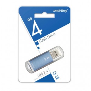 Флеш накопитель 4Gb SmartBuy USB 2.0 V-Cut цвет: Blue