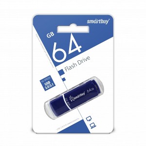 Флеш-накопитель 64Gb SmartBuy Crown, USB 3.0, пластик, синий