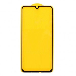 Стекло защитное  для HUAWEI PSmart (2020) глянцевое, полный клей, цвет: чёрный, в техпаке