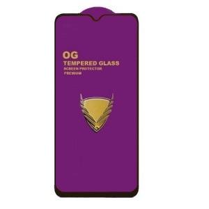 Стекло защитное  для XIAOMI Redmi 9/Redmi 9T/Redmi 9 Prime/Poco M2, глянцевое, полный клей, цвет: чёрный, в техпаке