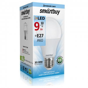 Светодиодная (LED) Лампа Smartbuy-A60-09W/4000/E27 (SBL-A60-09-40K-E27-N)