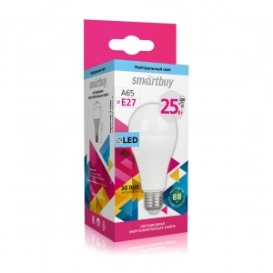 Светодиодная (LED) Лампа Smartbuy-A65, E27, груша, 25Вт/220-240V/4000К
