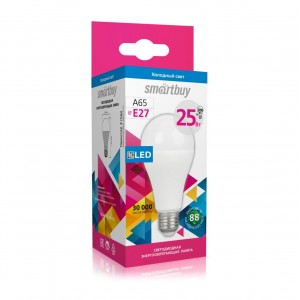 Светодиодная (LED) Лампа Smartbuy-A65, E27, груша, 25Вт/220-240V/6000К